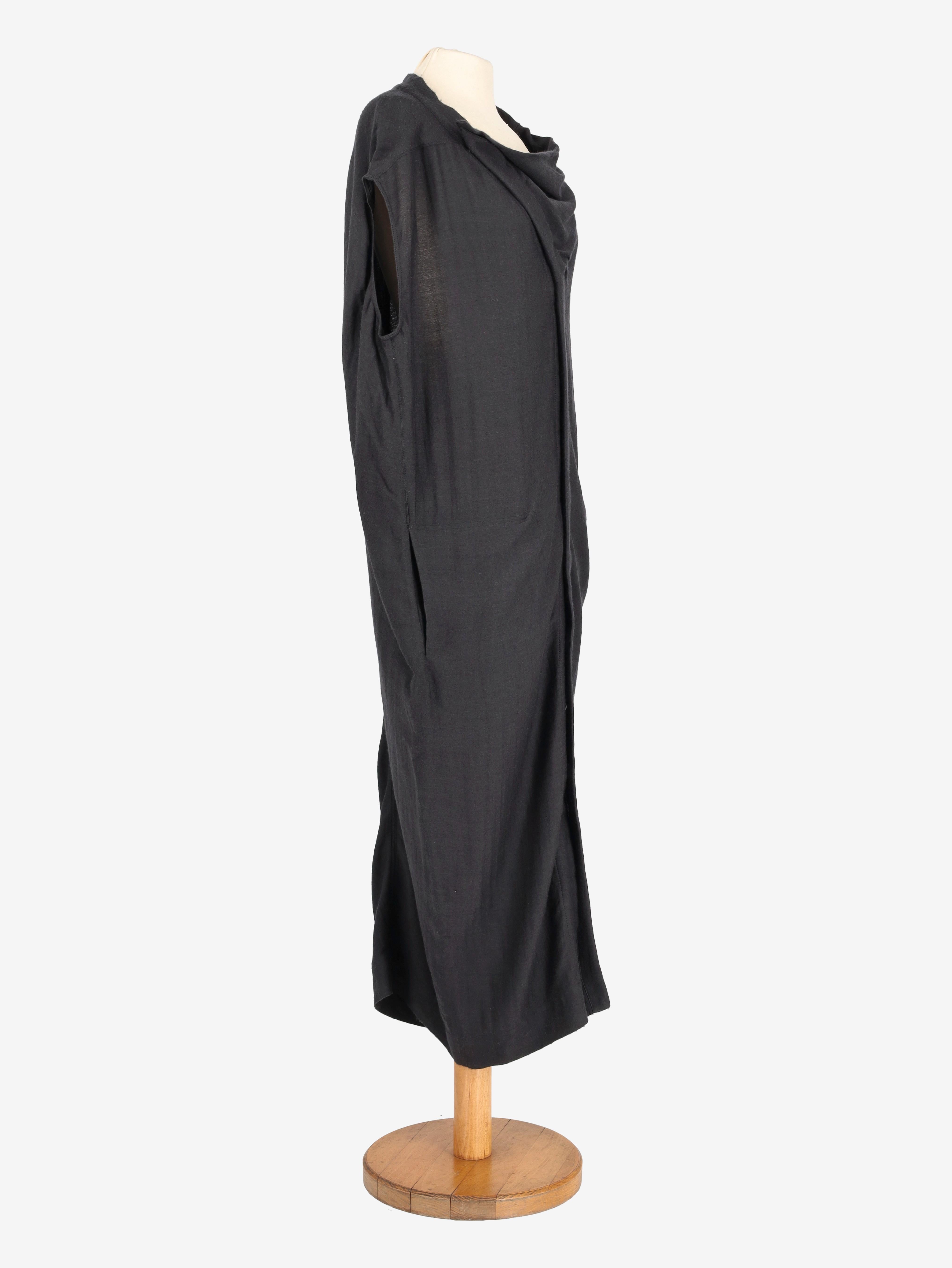 rick owens shirt dress Rick Owens F/W 17 Glitter Draped Jersey Long Sleve Mini Dress Size XS Black