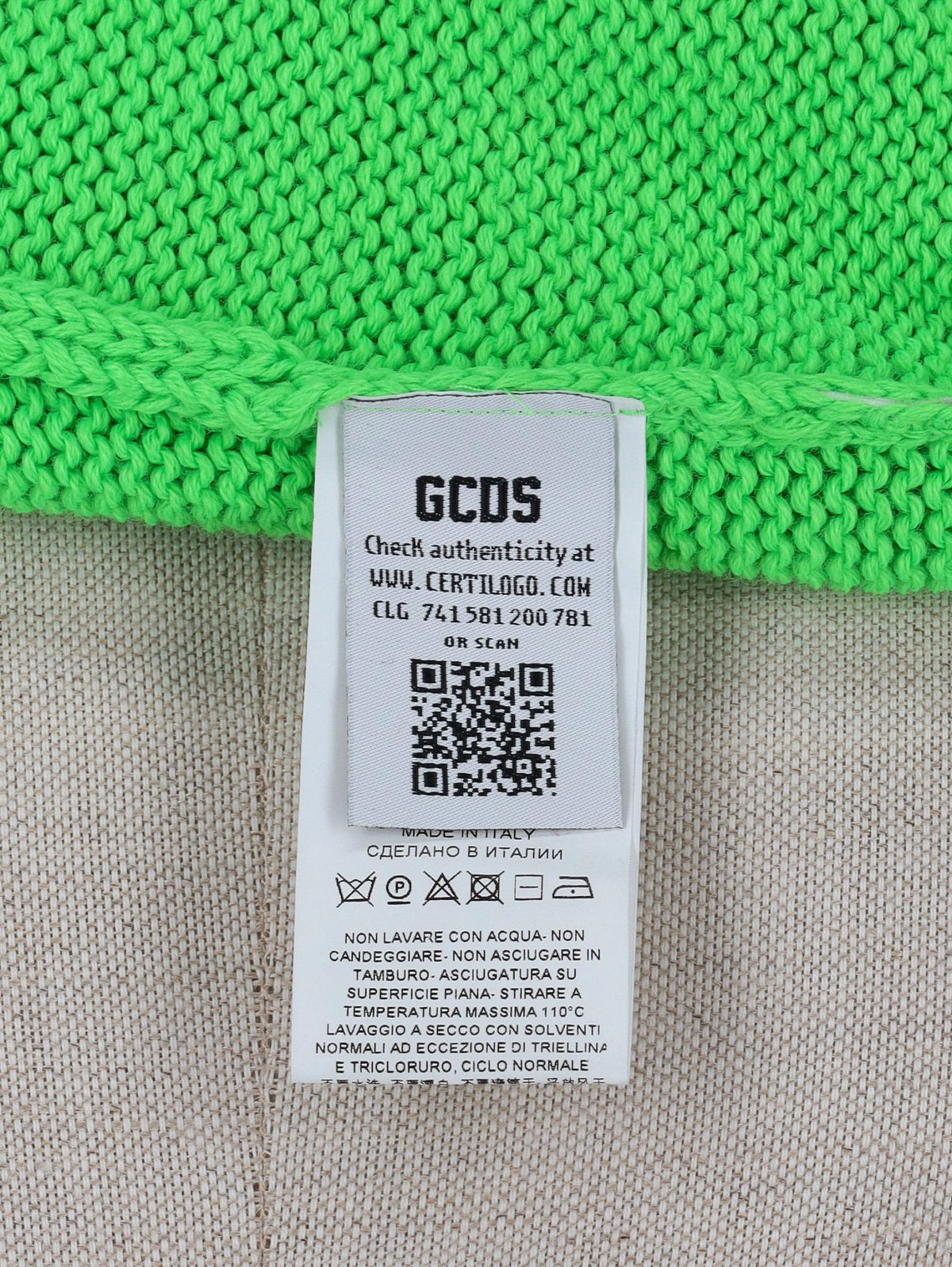 GCDS Acid Green Jumper WCV250816.01  GCDS 