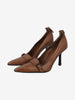 Gucci Leather Buckle Pointy-toe Pumps W170326.5  Gucci 