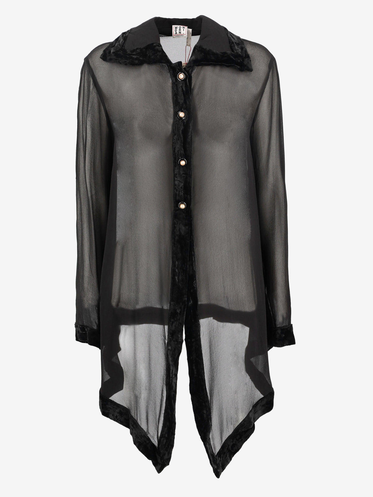 Mondrian Transparent Silk Shirt