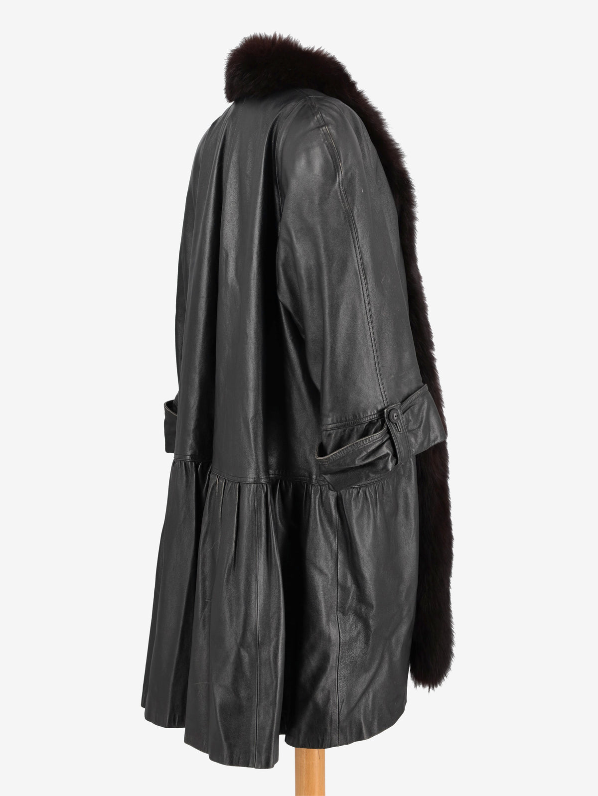 Vintage Leather Trench Coat W24121245  Vintage 