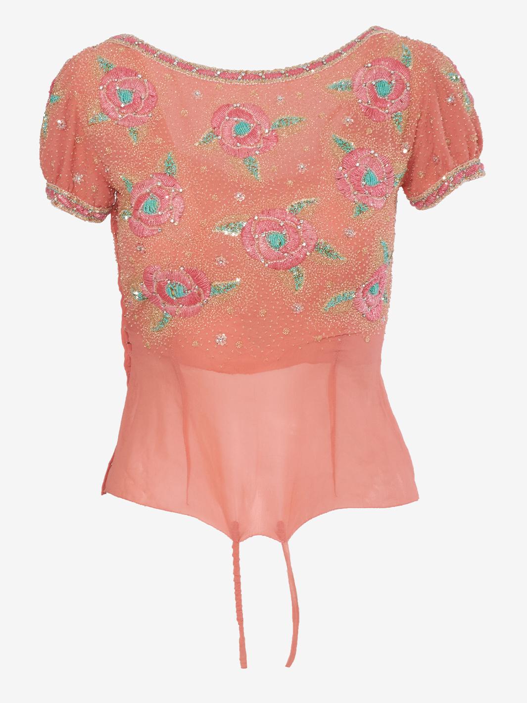 Vintage 70s t-shirt embroidered by hand