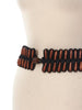 Yves Saint Laurent fabric and wood belt W22061010  YSL 