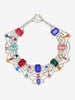 Vintage Geometric Rhinestone Statement Necklace W27526.108  Vintage 