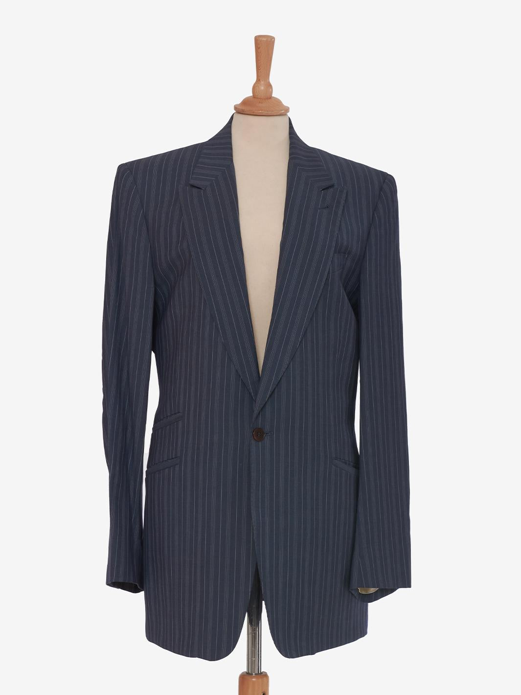 Paul Smith 蓝色羊毛真丝西装