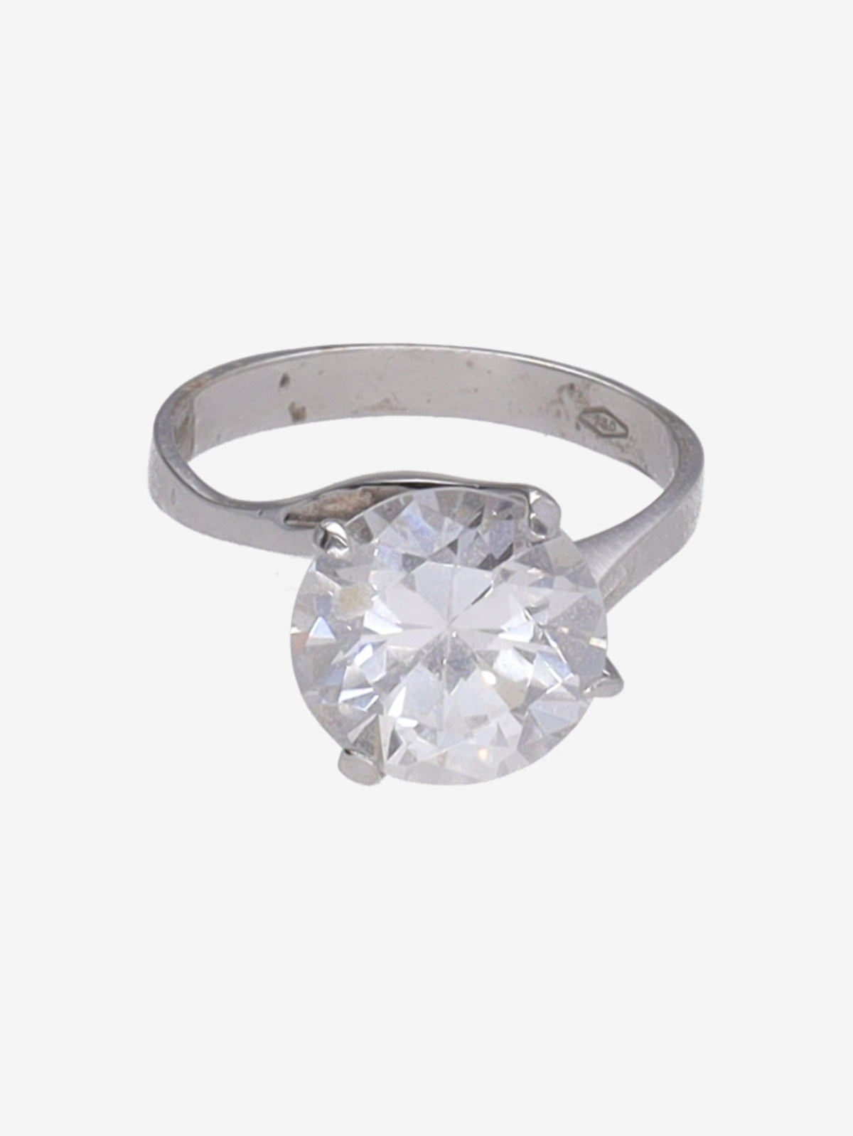 Vintage Solitaire Engagement Ring with Faux Diamond WCV13032025.48.12  Vintage 