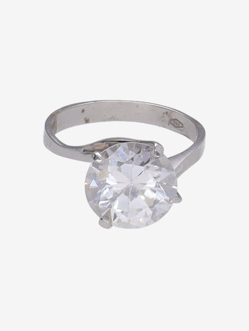 Vintage Solitaire Engagement Ring with Faux Diamond WCV13032025.48.12  Vintage 
