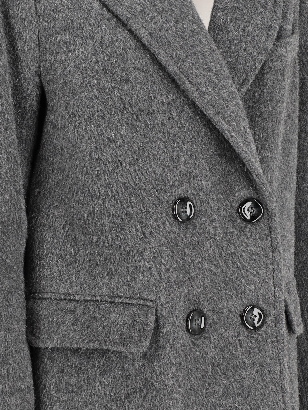 Penny Black Grey Wool-Mohair Blend Short Coat CVM26.8.3  Pennyblack 