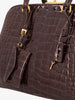 Prada Crocodile Bauletto Bag in Dark Brown Crocodile Leather WCV161224_82  Prada 