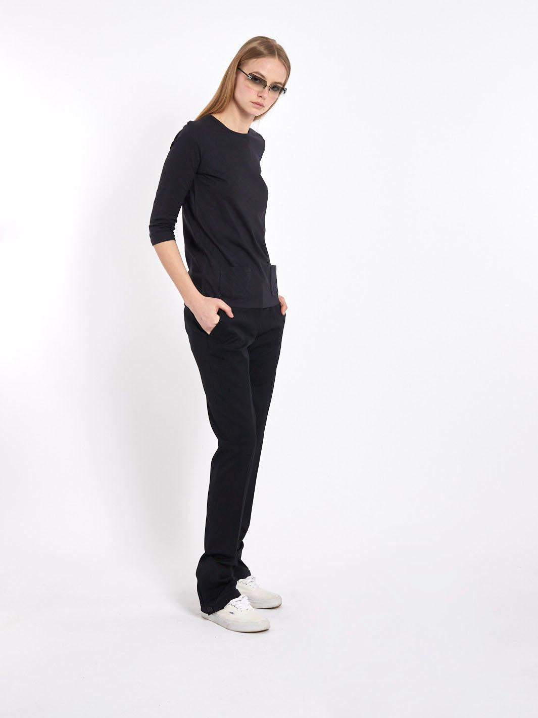 Y2K black low-rise Prada trouser with pockets W22031723  Prada 