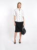 Short sleeves white Y2K Gothic by Yohji Yamamoto blouse W22031729  Yohji Yamamoto 