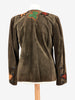 Yves Saint Laurent Suede Jacket With Leaves