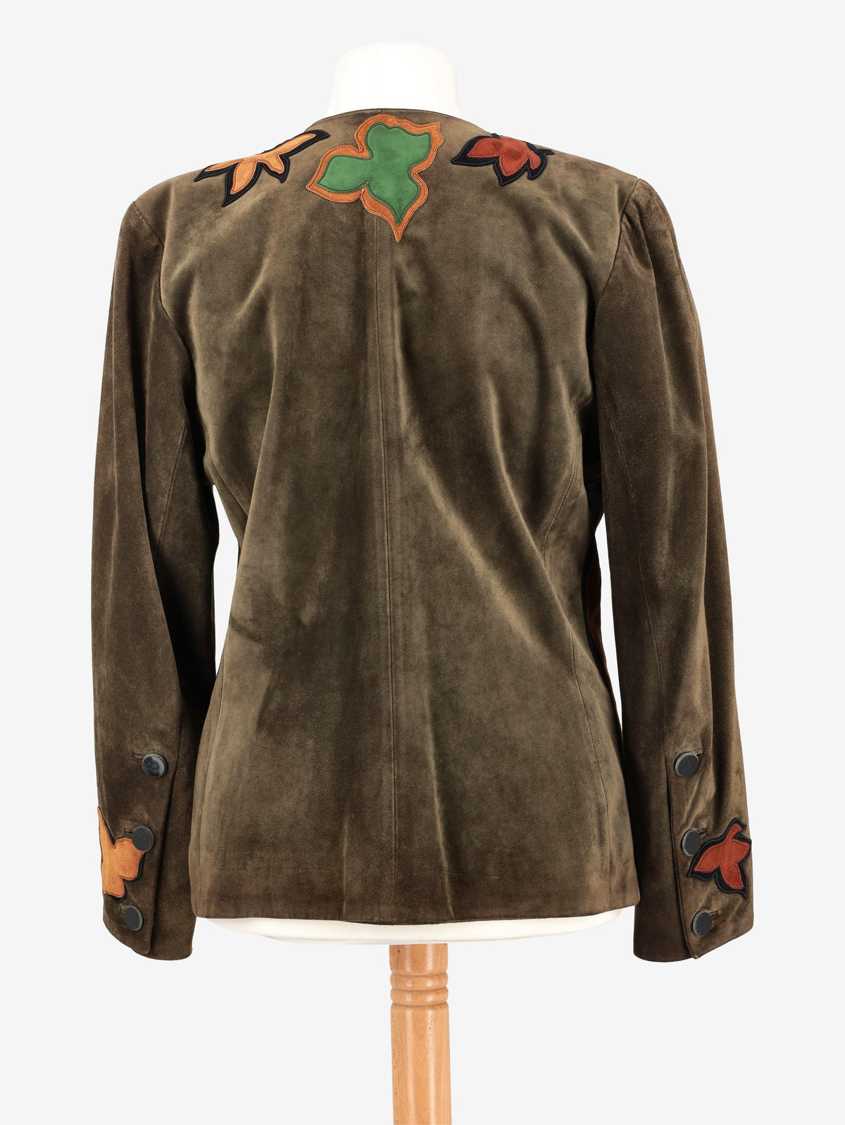 Yves Saint Laurent Suede Jacket With Leaves