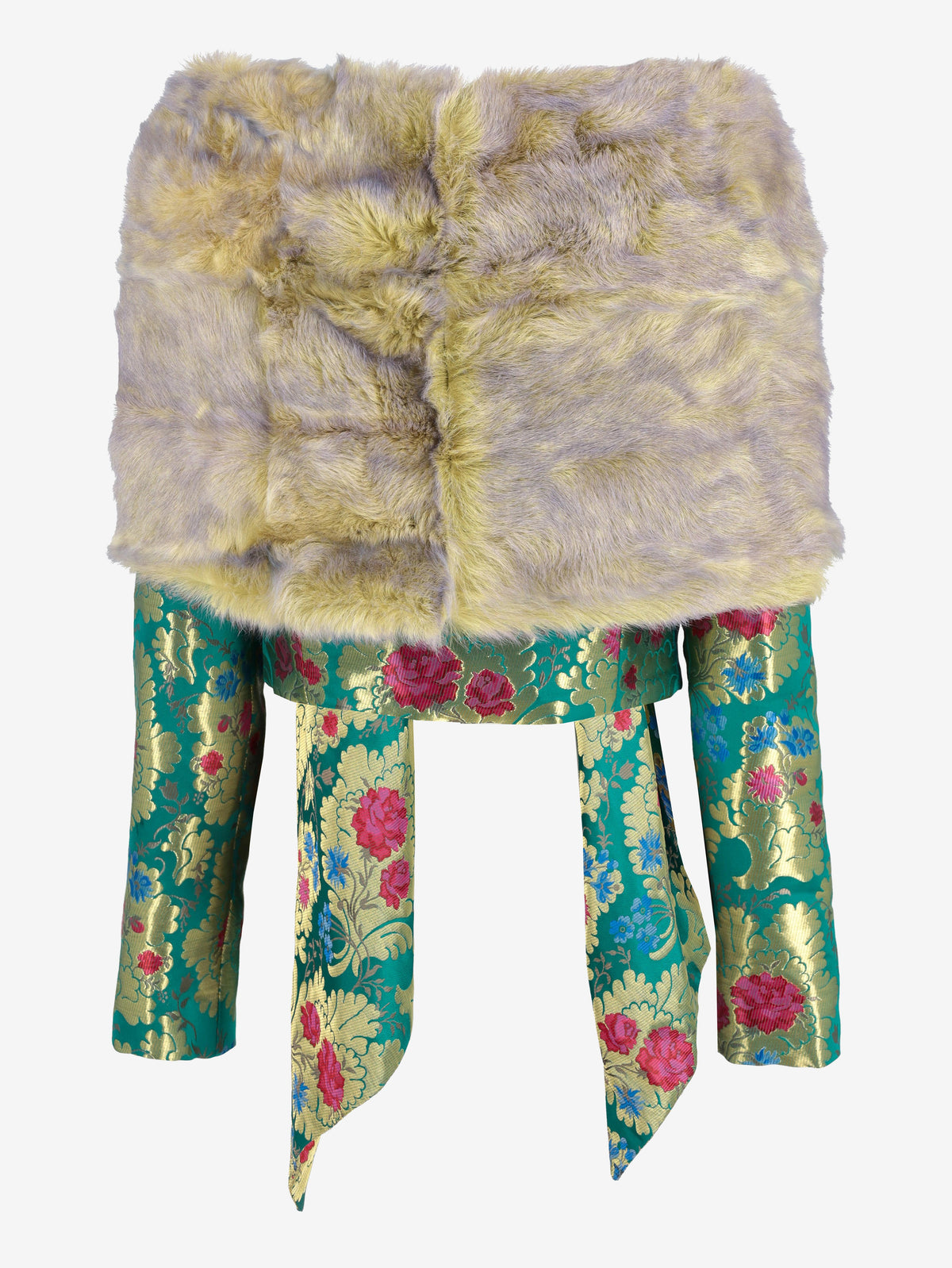 Voyage Oriental Pattern Jacket With Fur W2511.115.02  Voyage 