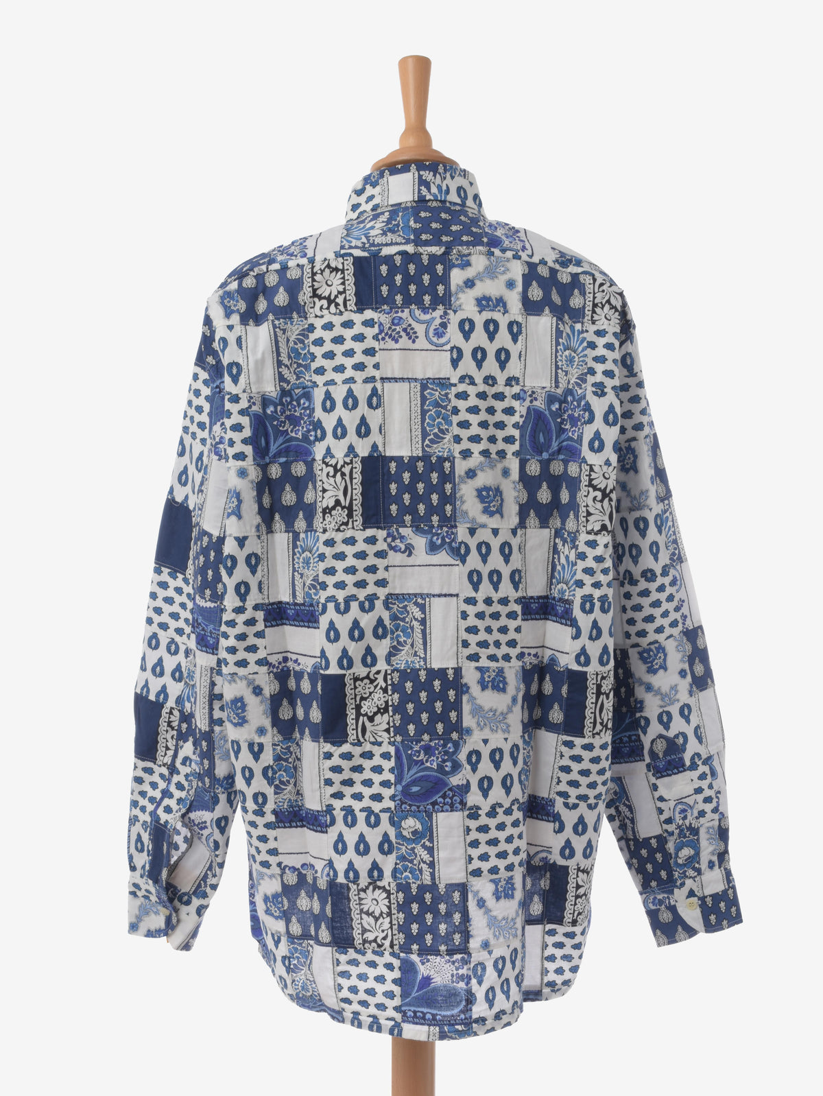 Souleiado Vintage Blue Patchwork Shirt WCV241010277  Souleiado 