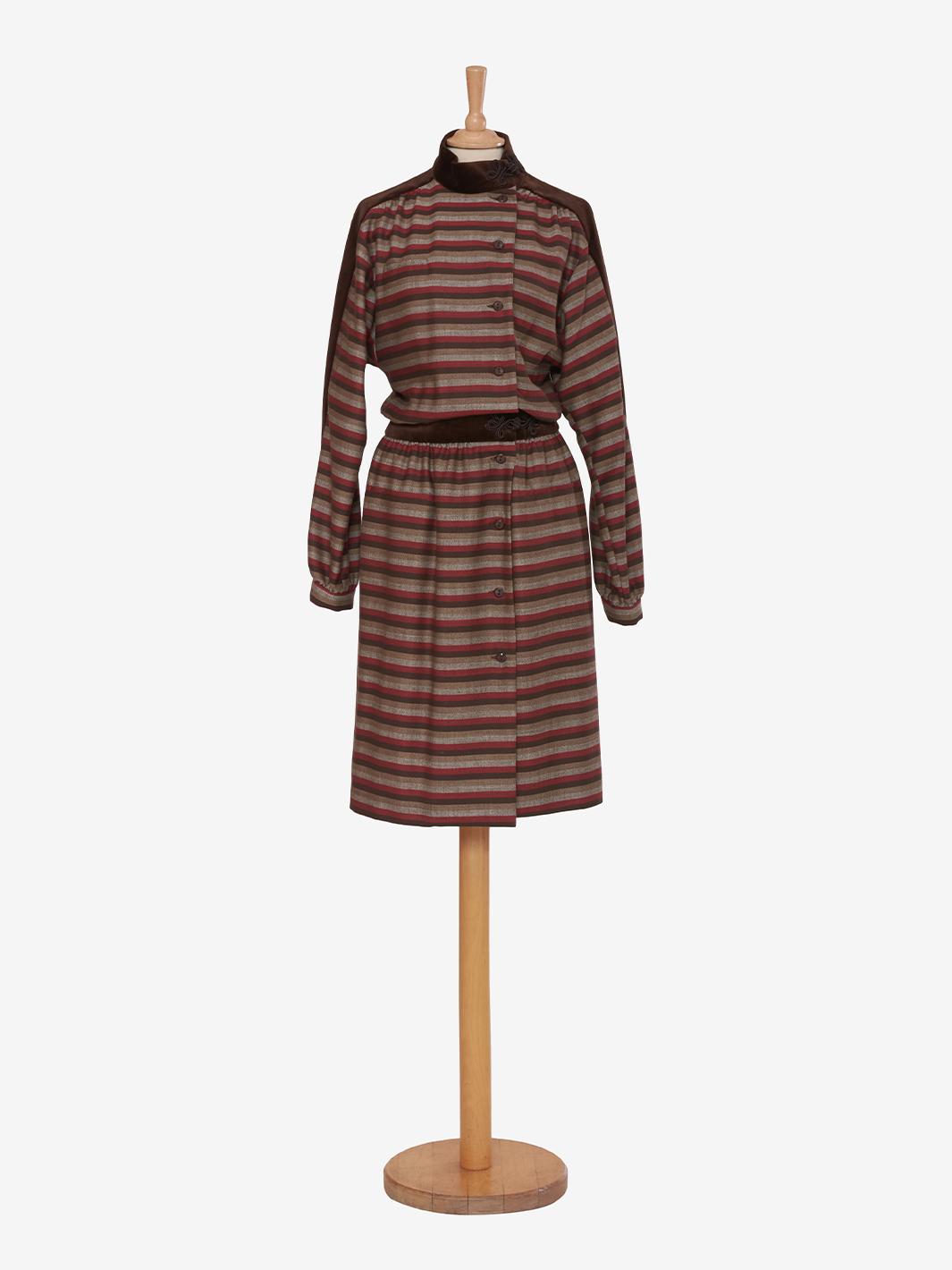 Valentino Striped Midi Dress