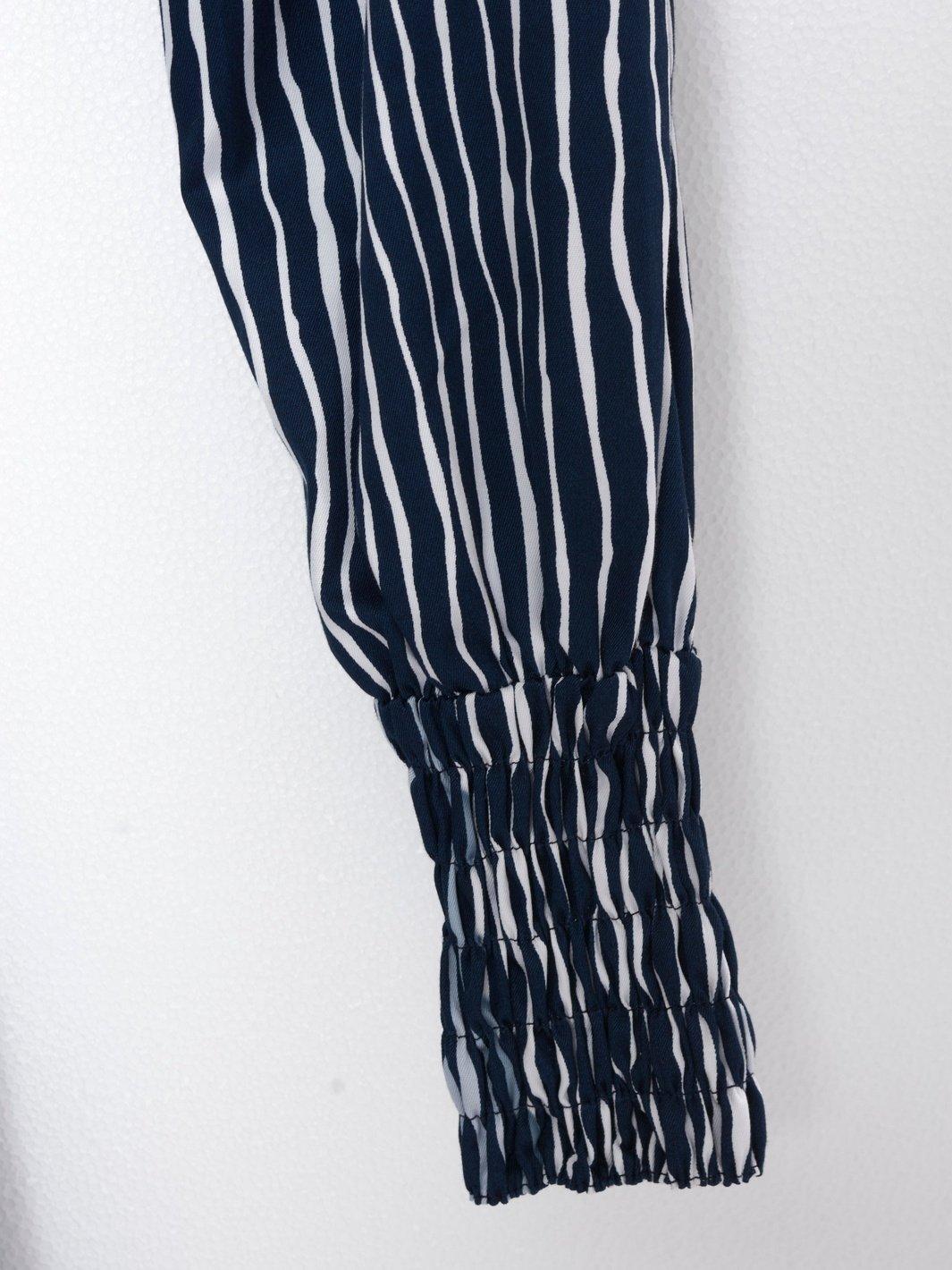2020 Cavalli e Nastri chemisier dress with blue and white stripes W22070402  Cavalli e Nastri 