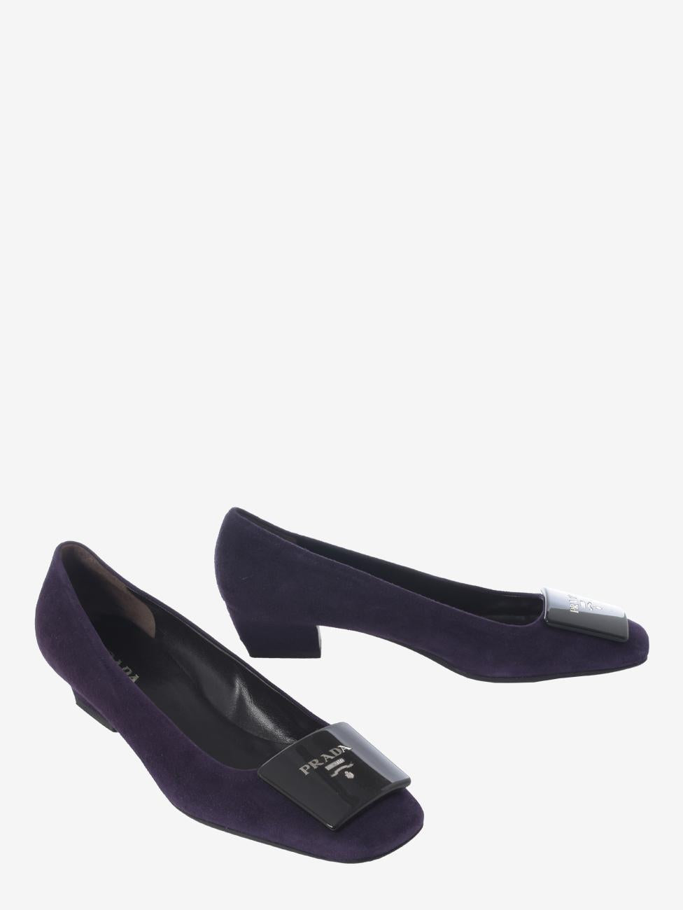 Prada 绒面革低跟鞋 - 00 年代