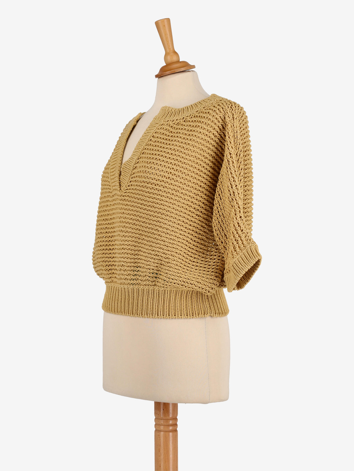 Maglione lavorato a maglia ocra Fabiana Filippi
