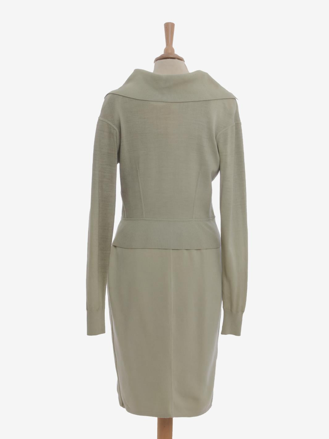 Alaïa 羊毛鼠尾草套装 - 80 年代