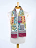 198os scarf in silk and light burgundy wool W22050699  Vintage 