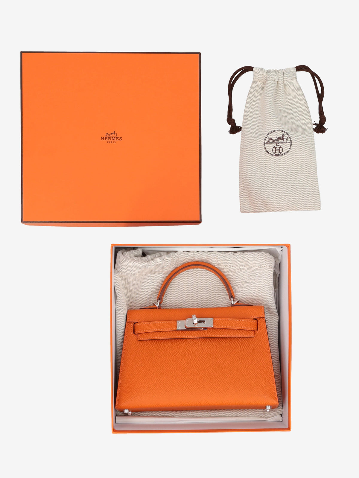 Hermès Kelly Mini II 20 in Orange Epsom Leather MR2662026.2  Hermès 