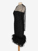 Sheer Dress with Glitter and Feather Details CVM24.19.12  Vintage 