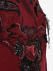 Krizia Bordeaux cashmere sweater with panther embroidery