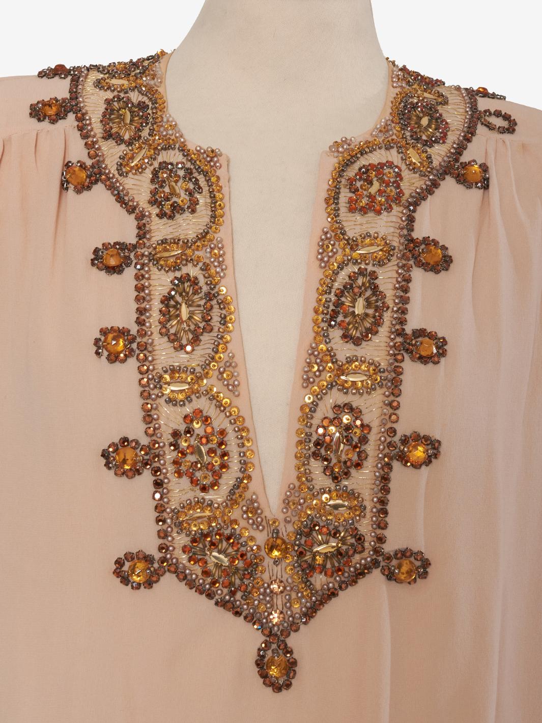 Vintage blouse with appliqués