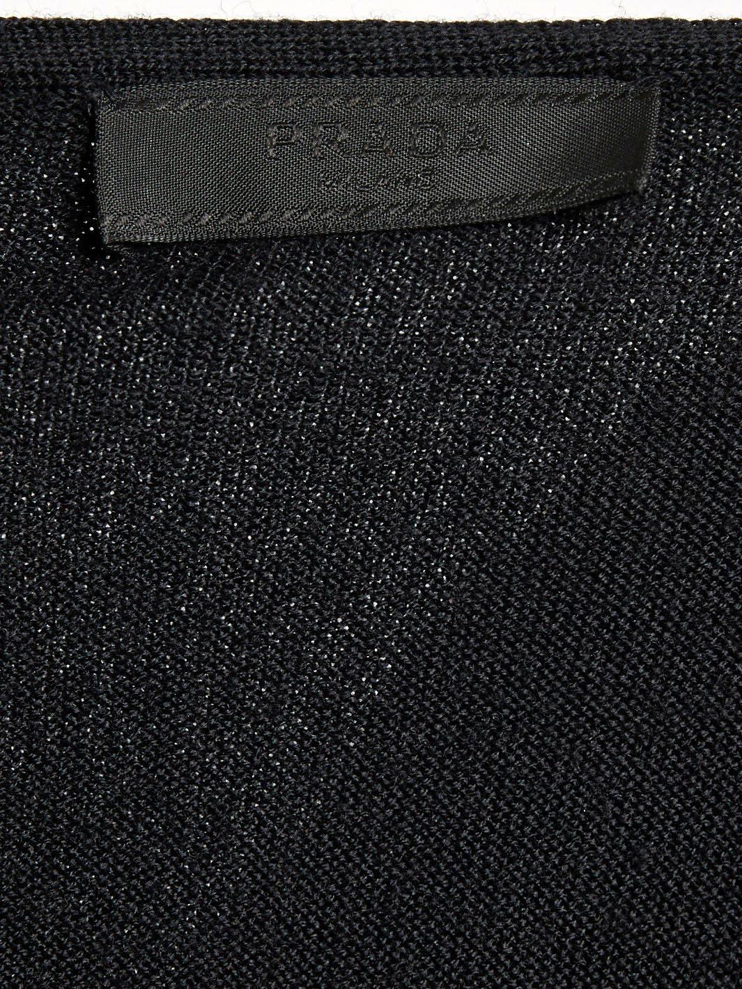 Y2K Prada 长袖黑色船领羊毛毛衣