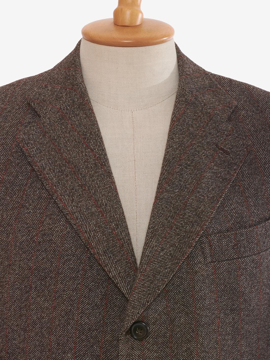Brown herringbone suit U81_11/18  Vintage 