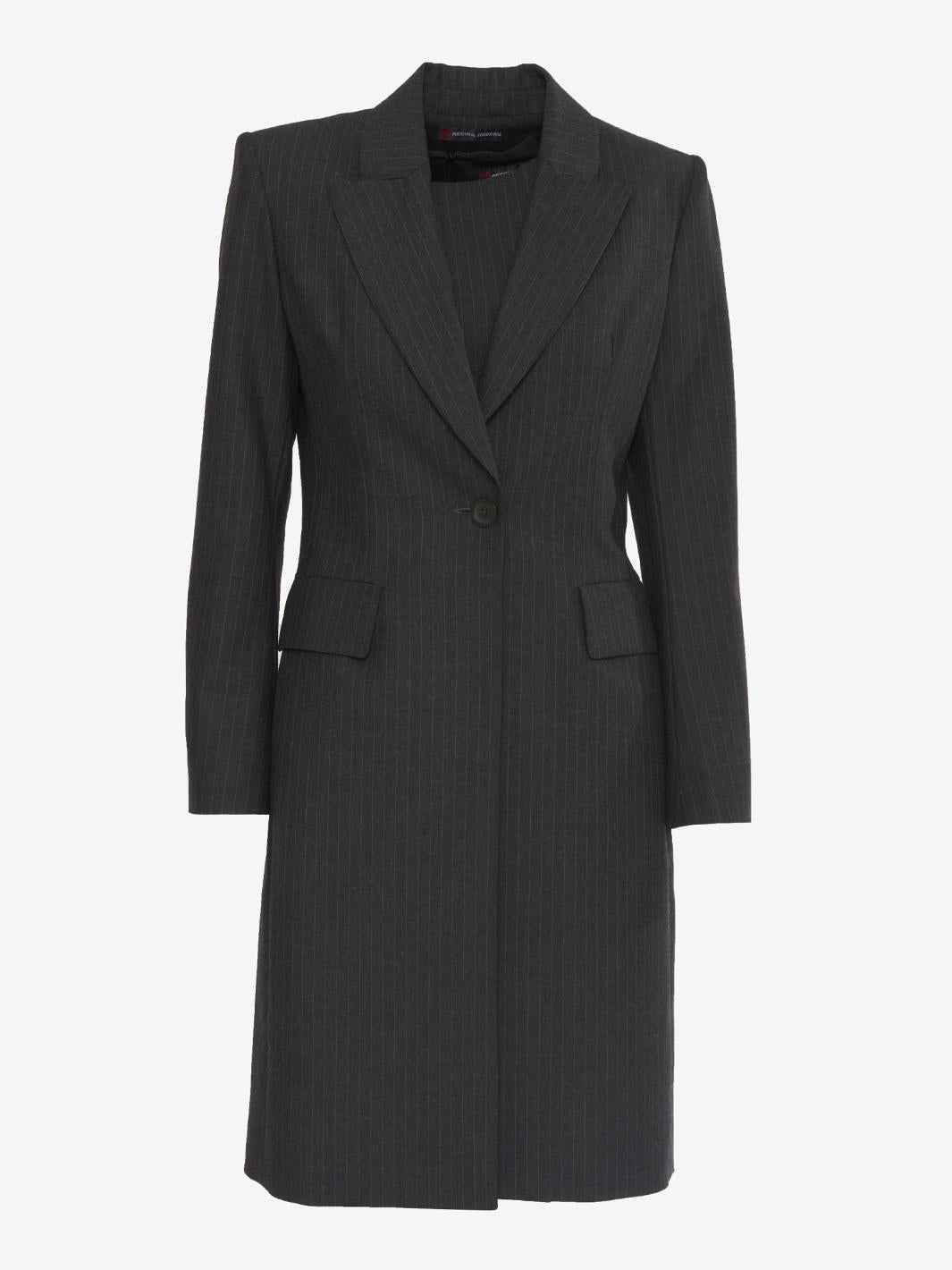 Vintage gray wool pinstripe suit