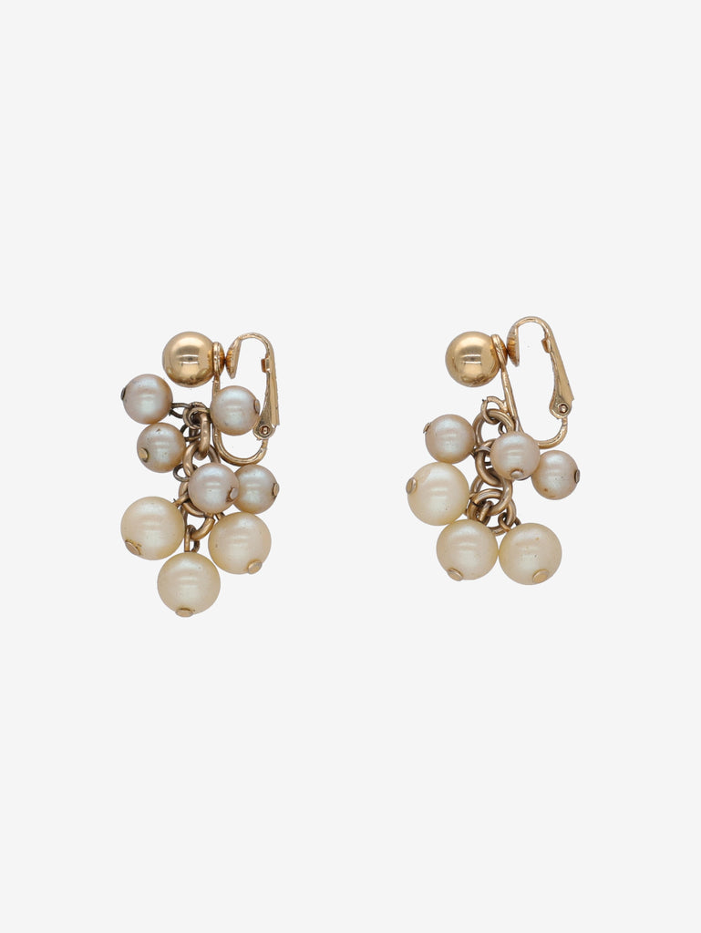 Vintage Pearl Pendant Earrings W13426.37  Vintage 