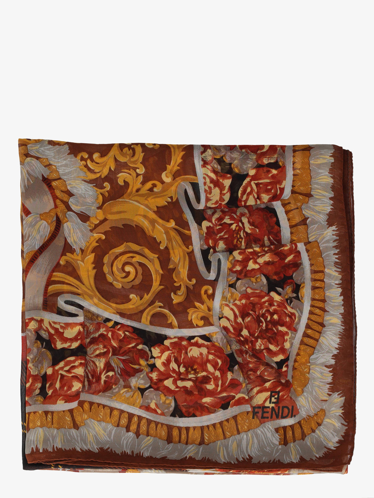 Fendi Silk Patterned Foulard