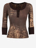 Roberto Cavalli Chocolate Shirt W24121253.13  Roberto Cavalli 