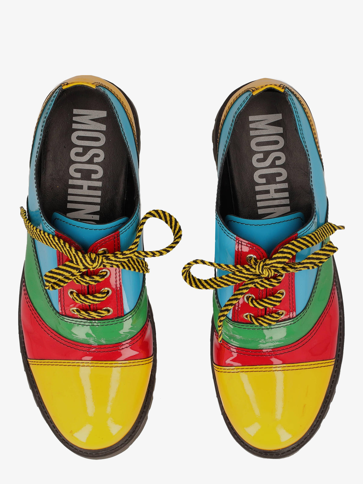 Moschino Patchwork Patent Leather Derby Shoes WCV250819.12  Moschino 