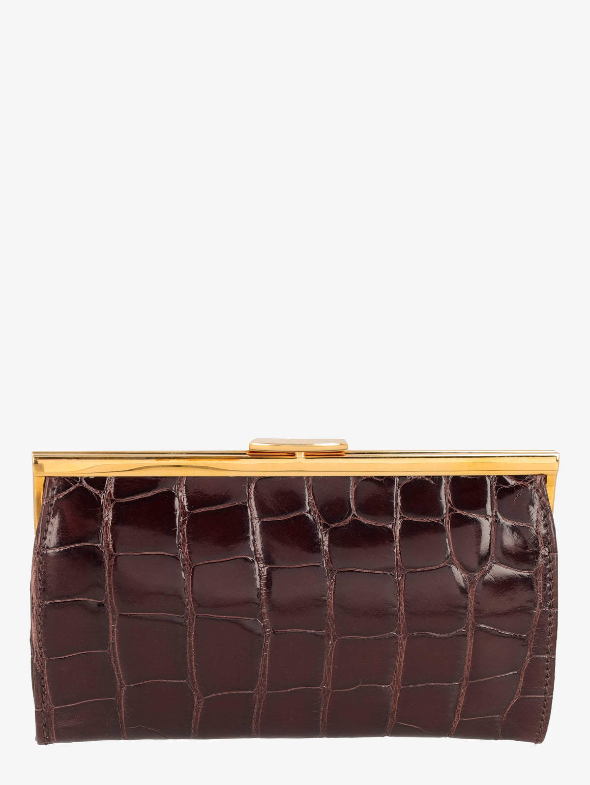 Prada Crocodile Bauletto Bag in Dark Brown Crocodile Leather WCV161224_82  Prada 