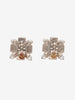 Chanel Cross Earrings With Pearls