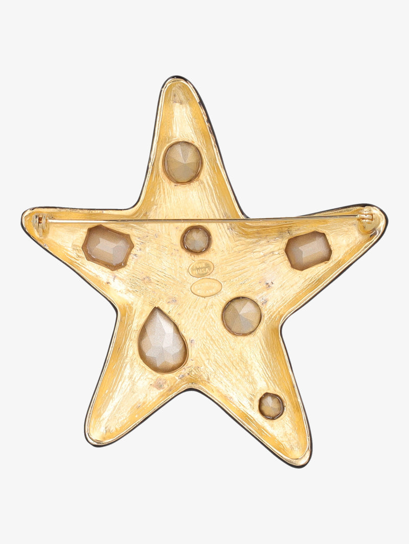 Kenneth Jay Lane Jackie Black Star Brooch CVR24.1.133  Kenneth Jay Lane 