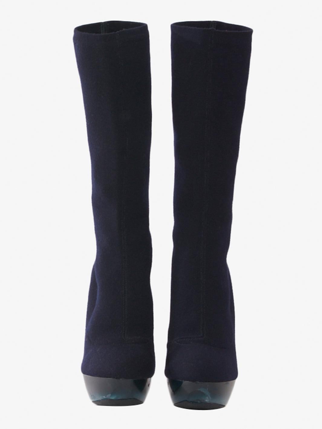 Jil Sander boot with black sock stretch fabric upper W300822.3  Jil Sander 