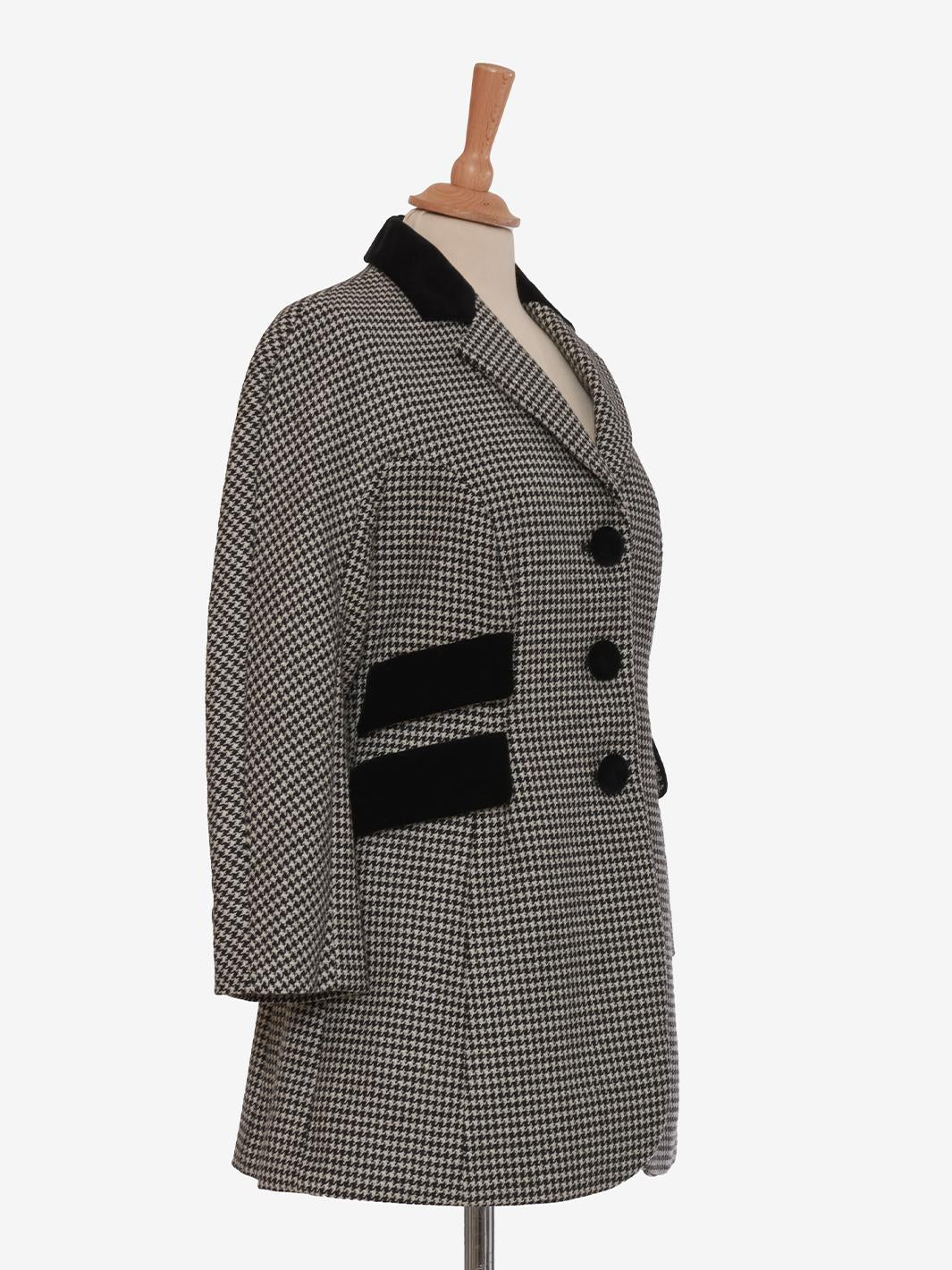 Moschino Houndstooth print jacket in wool