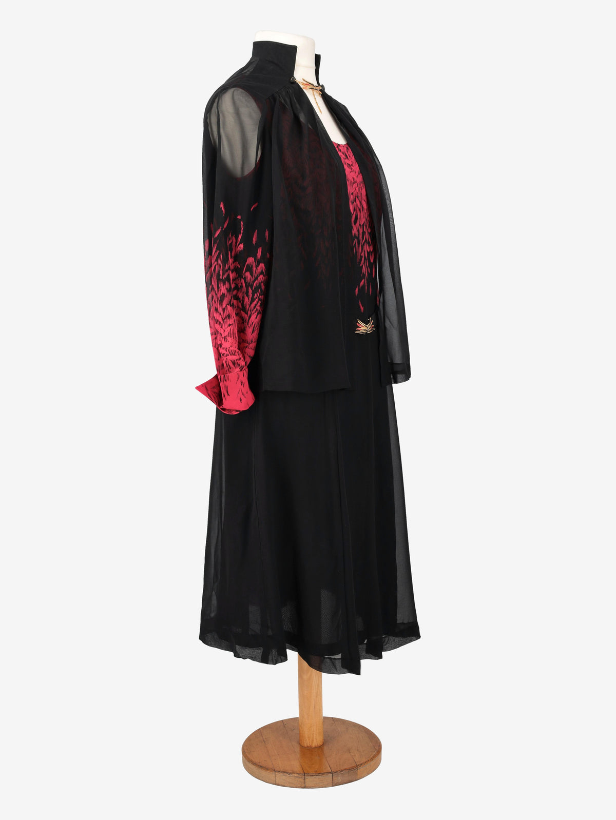 Vintage Silk Belted Dress