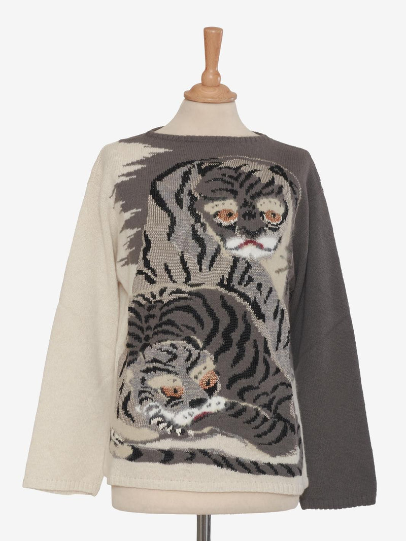 Krizia Hyena Embroidery Sweater CVM21.90.32D-1  Krizia 
