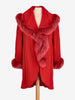 Vintage Red Coat With Fur W2511.115.09  Vintage 