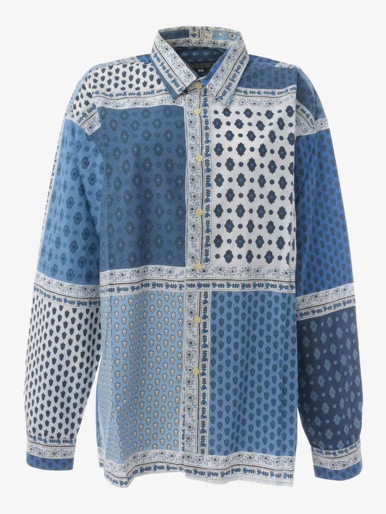 Souleiado Vintage Blue Patterned Shirt WCV241010285  Soleiado 