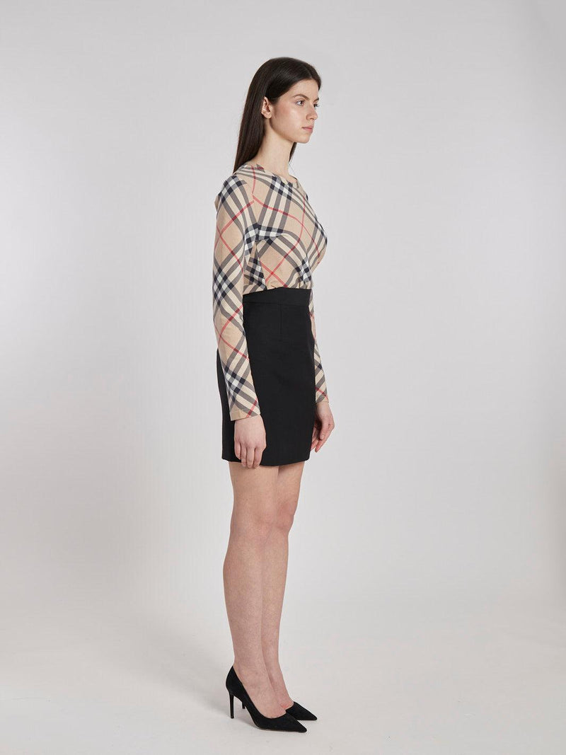 2010 Moschino Cheap and Chic black wool fitted miniskirt C200875  Moschino Cheap And Chic 
