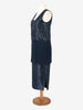 Gianfranco Ferré Blue Navy Beaded Suit