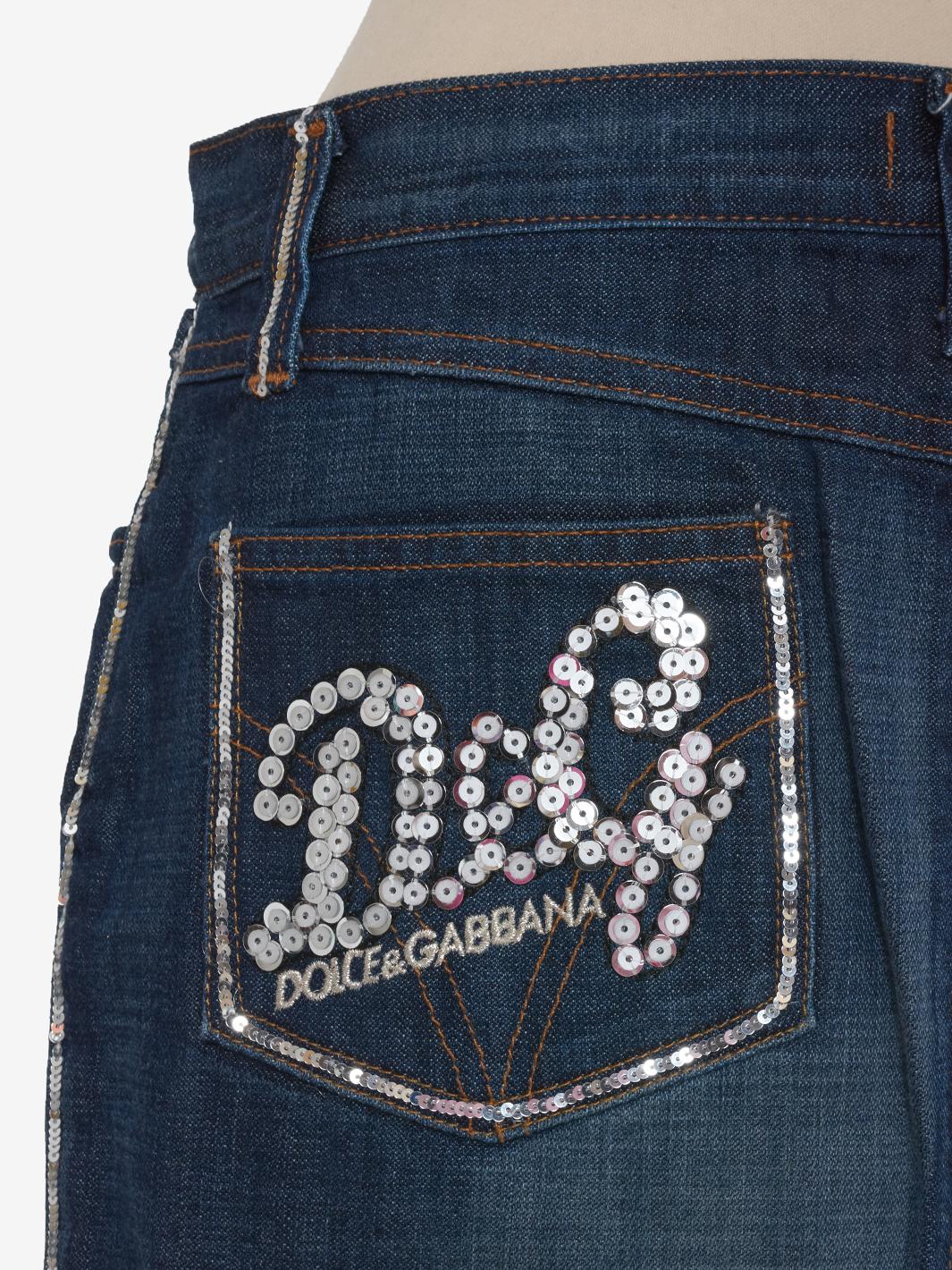 Gonna longuette in denim D&amp;G