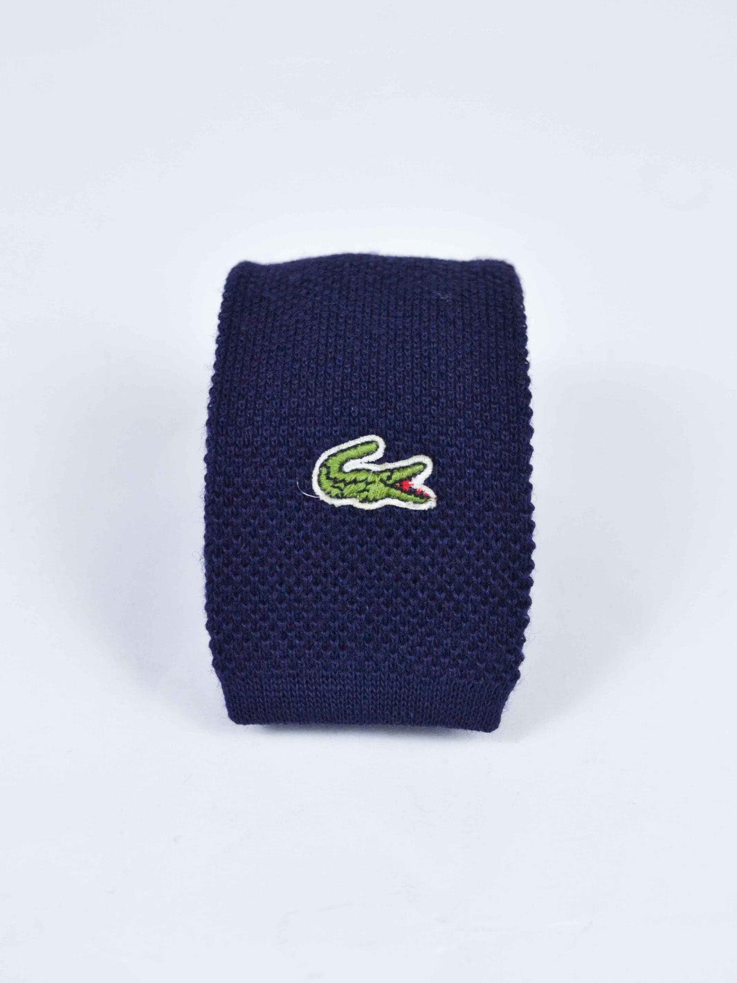 1970s blue wool Lacoste narrow tie W22050606  Lacoste 