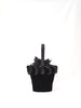 Black velvet bucket bag W22090901  Vintage 